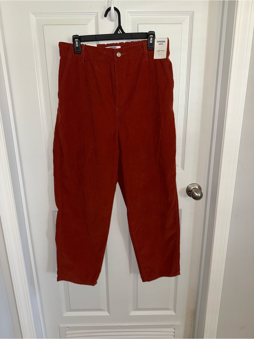 Denizen from Levi's Women's Straight-Leg Corduroy Pants in Burnt Orange
